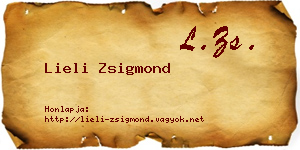 Lieli Zsigmond névjegykártya