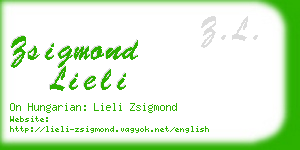 zsigmond lieli business card